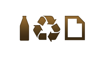 Recycling Icons for Bottle and Paper